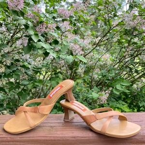 vintage wood heel sandals